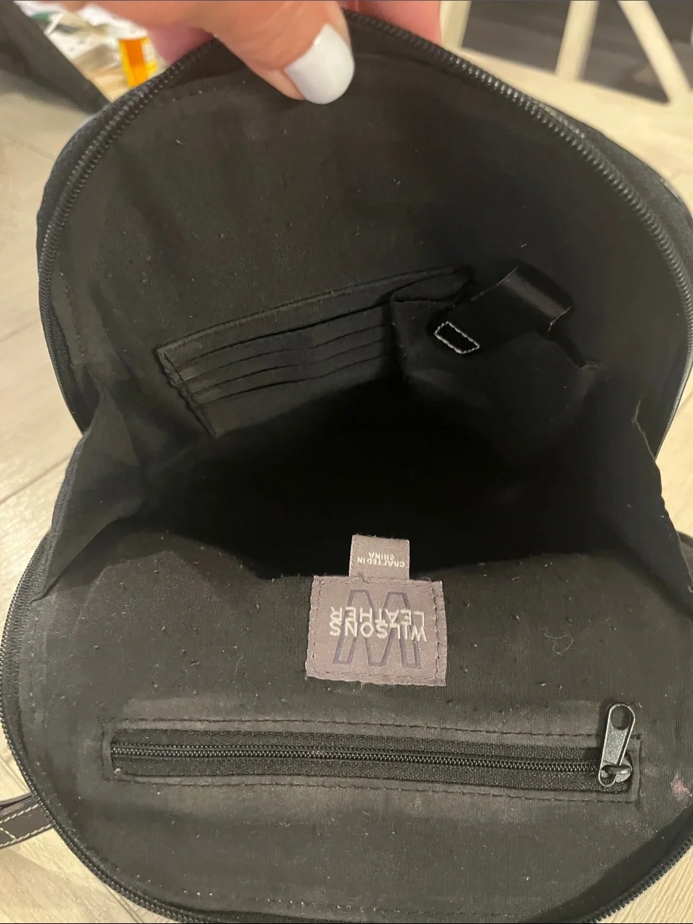 Wilsons Leather Black Leather Women's Backpack